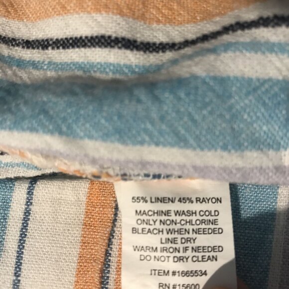 Briggs Striped Womens Shorts XL Rayon & Linen Blend - Picture 4 of 6